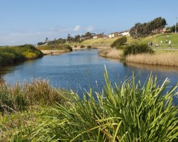 Bellambi Lagoon.  Ros and Penny - an enjoyable beach walk from Towradgi.
